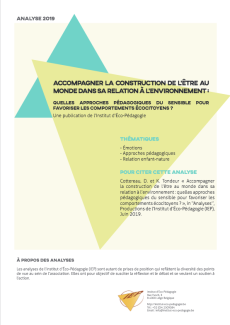 Accompagner la construction de l’être au monde dans sa relation à l’environnement