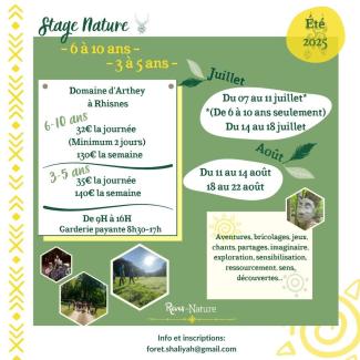 Affiche stage nature