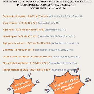 18 ateliers/fresques et 10 formations à l'animation