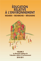 La dimension politique de l'éducation relative à l'environnement